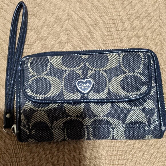 Coach Denim Wallet/Wristlet - Picture 1 of 4